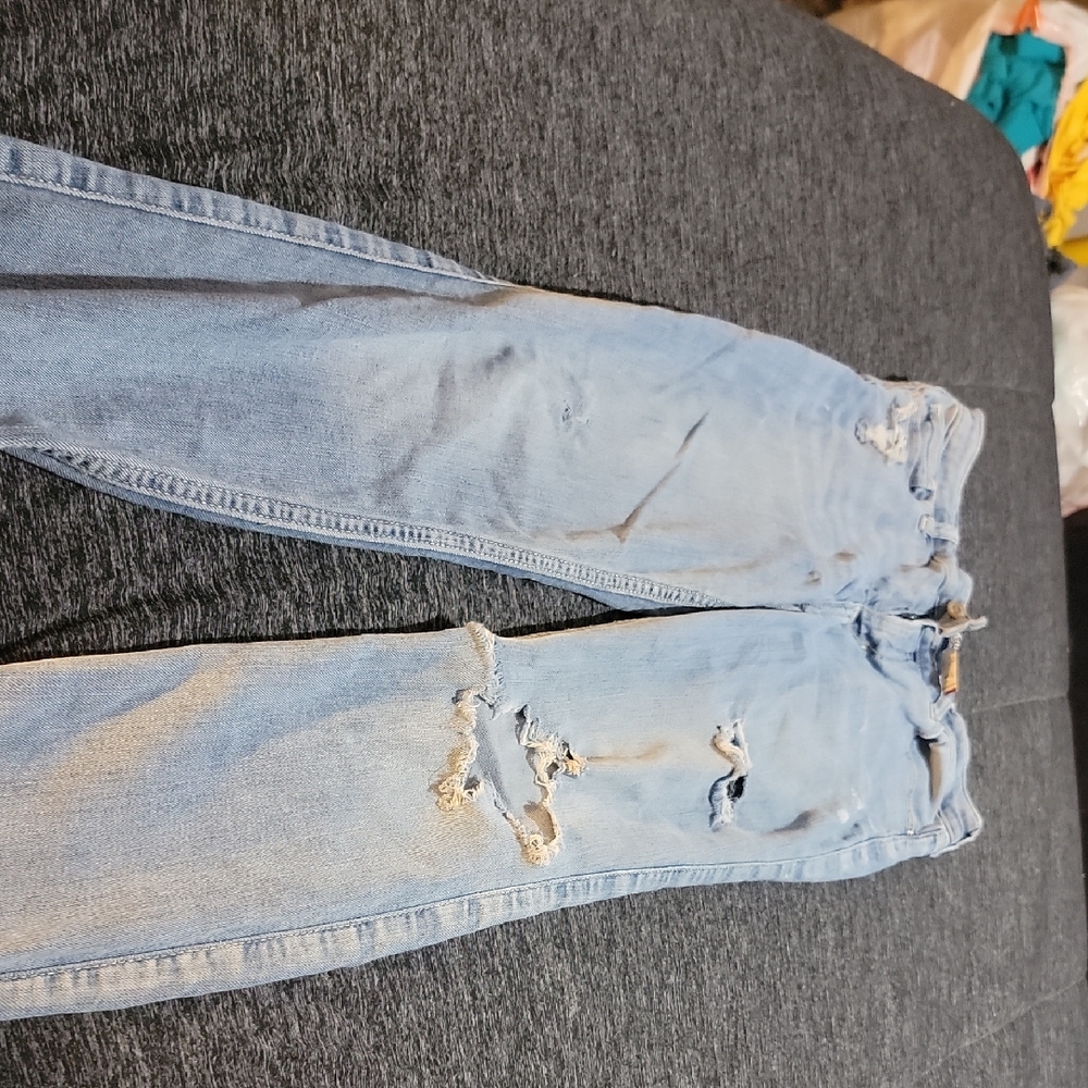 Hollister Light Blue Distressed Skinny Jeans